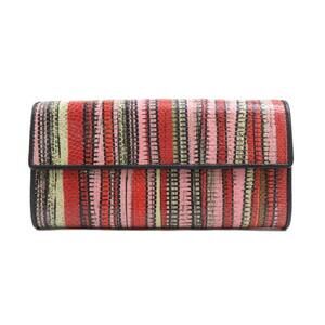 Bottega Veneta long wallet Mutlicolor python leather